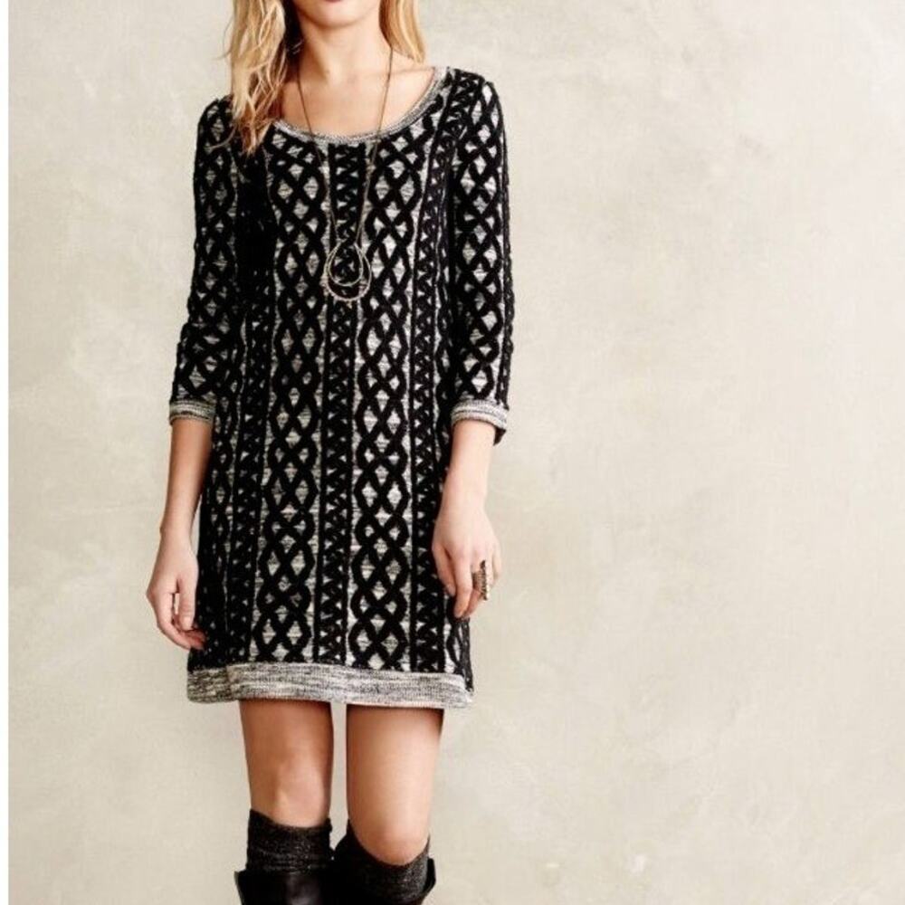 Moth Anthropologie Womens Wool Blend Tunic Sweater Dress Size XS Sweaterstitched